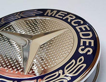 Carica l&#39;immagine nel visualizzatore di Gallery, IGGY 4X Tappi Coprimozzo Mercedes da 75mm per Borchie Cerchi Lega - Classe A...