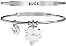 Carica l'immagine nel visualizzatore di Gallery, KIDULT LIFE Collection Bracciale in acciaio QUADRIFOGLIO PORTA FORTUNA 231661