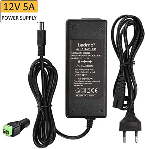 LEDMO Alimentatore 12V 5A Trasformatore 12v 5a 60w