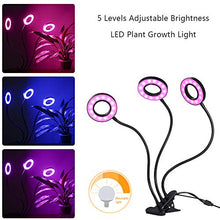 Carica l&#39;immagine nel visualizzatore di Gallery, Lampada per Piante,Tomshine 3 Testa Luci Crescita Grow 27W 54LED...