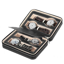 Carica l'immagine nel visualizzatore di Gallery, SONGMICS Scatola Porta Orologi Portatile a 4 Scomparti, Custodia per Orologi... - Ilgrandebazar