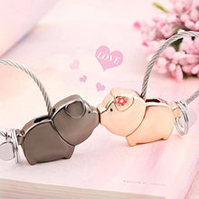 Carica l&#39;immagine nel visualizzatore di Gallery, Joykey Portachiavi coppia 1 Paio con Bocca Magnetica, regalo per...