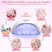 Carica l&#39;immagine nel visualizzatore di Gallery, Nailgirls Lampade UV Per Unghie, 150W Portatile Asciuga Smalto Fornetto per Manicure/Pedicure,Sensore Di Avvio Automatico LED UV,4 Modalità Timer,Display LCD