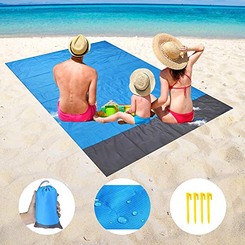 Coperta da Spiaggia Tappetino Picnic - 210x200cm Portatile Anti Sabbia...