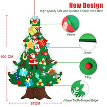 Carica l'immagine nel visualizzatore di Gallery, Albero Natale Feltro DIY Albero Natale Artificiale Addobbi Natalizie Educativo Giocattolo Regalo Bambini per Decorazioni Murali Natalizie da Parete, Porte, Ufficio, Aula - 40 Ornamenti (100cm*60cm)