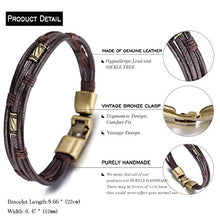 Carica l&#39;immagine nel visualizzatore di Gallery, Halukakah ● retrò ● Bracciale Uomo in Vera Pelle Cuoio Stile Vintage... - Ilgrandebazar
