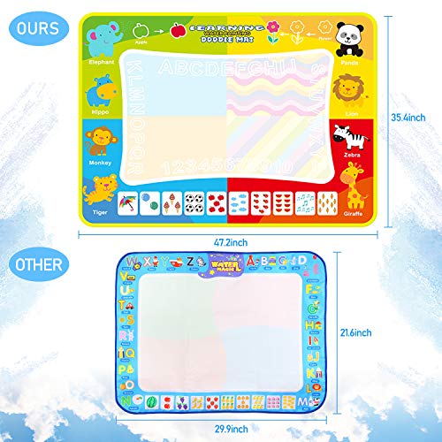 Haosie Doodle - Set di penne ad acqua, 8 pezzi, per acqua, per bambini, tappetino per acqua, penne, per fare disegni acqua, Doodle tappeto, tappeto magico, Doodle opaco Haosie Doodle - Set di penne ad acqua, 8 pezzi, per acqua, per bambini, tappetino per acqua, penne, per fare disegni acqua, Doodle tappeto, tappeto magico, Doodle opaco
