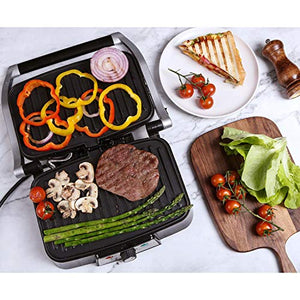 Aigostar Hitte 30HFA - Panini Maker/Griglia, Pressa a Griglia, Antiaderente - Ilgrandebazar