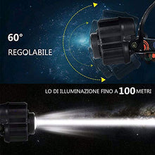 Carica l&#39;immagine nel visualizzatore di Gallery, COOLEAD Torcia Frontale Zoomable 4 Modalità 5 LED Ricaricabile Black - Ilgrandebazar