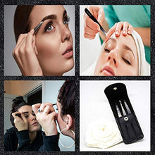 Carica l&#39;immagine nel visualizzatore di Gallery, Pinzette Per Sopracciglia Professionali Di Nuova Generazione In Acciaio Nero