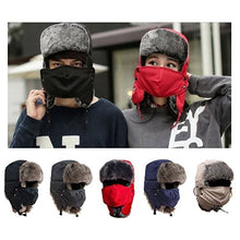 Carica l&#39;immagine nel visualizzatore di Gallery, ROSENICE Ushanka cappello cappelli di sci Earflap aviatore Nero - Ilgrandebazar