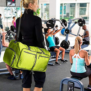Pujuas Borsa da Viaggio, 85L Leggero Bagaglio Viaggio Verde Chiaro