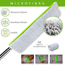 Carica l&#39;immagine nel visualizzatore di Gallery, Easygleam Set Mocio Lavapavimenti e Secchio | Mop Pavimenti in Microfibra |...