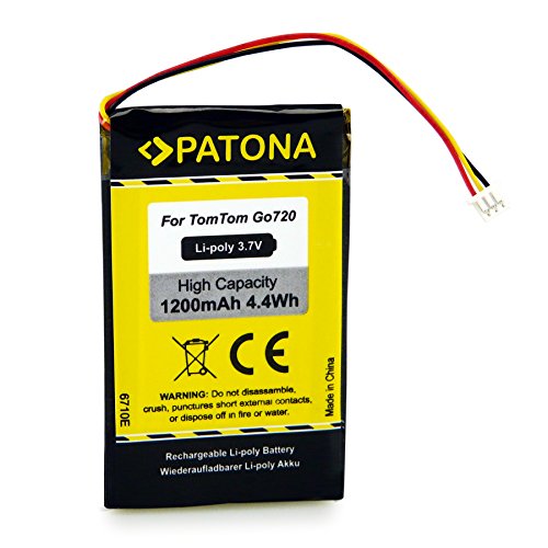 PATONA Batteria compatibile con TomTom Go 520, 530, 630, 720, 730, 920, 930,...