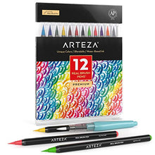 Carica l&#39;immagine nel visualizzatore di Gallery, Arteza Pennarelli Acquerello Professionali Da Disegno Brush Pen, Set 12... - Ilgrandebazar