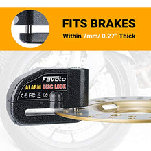 Carica l&#39;immagine nel visualizzatore di Gallery, Favoto Lucchetto Antifurto Moto Bloccadisco con Allarme Sonoro 110dB... - Ilgrandebazar