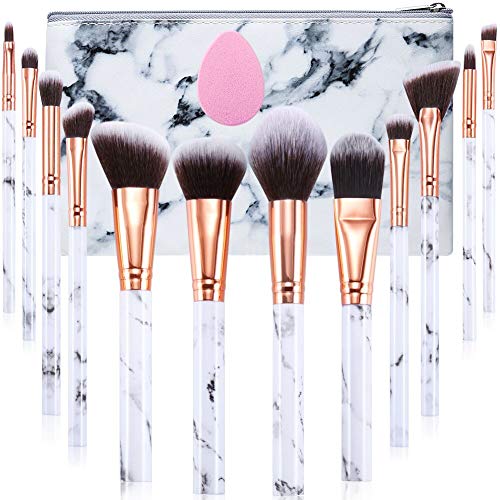 Pennelli Make Up Start Makers12Pcs Set di Per Trucco in Marmo 12PCS