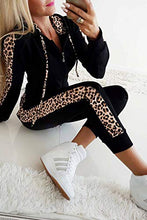 Carica l'immagine nel visualizzatore di Gallery, Loalirando Completo Sportivo Donna Leopardata Tuta da Ginnastica 2 L, Nero - Ilgrandebazar