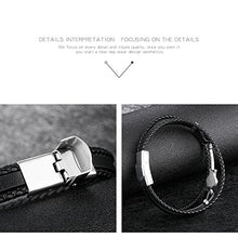 Carica l&#39;immagine nel visualizzatore di Gallery, Fate Love Jewellery, bracciale uomo, in pelle intrecciata, chiusura... - Ilgrandebazar