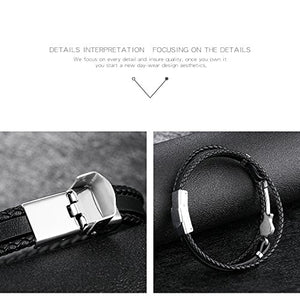 Fate Love Jewellery, bracciale uomo, in pelle intrecciata, chiusura... - Ilgrandebazar