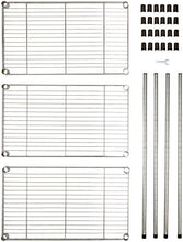 Carica l'immagine nel visualizzatore di Gallery, AmazonBasics - Scaffalatura a 3 ripiani, Cromato Cromo