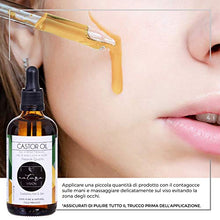 Carica l&#39;immagine nel visualizzatore di Gallery, Olio di Ricino 100ml, Bottiglia vetro, 100% Puro Spremuto a Freddo,...