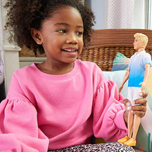 Carica l&#39;immagine nel visualizzatore di Gallery, Barbie Ken, Bambola con Maglietta e Pantaloncini Bianchi, per Bambini 3+... - Ilgrandebazar