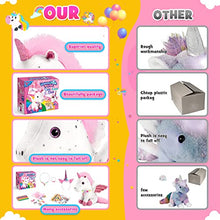 Carica l'immagine nel visualizzatore di Gallery, EUCOCO Peluche Unicorno Bambina Regalo, Regalo Bambina 3-7 Anni Giocattoli Unicorno Kit Pittura per Bambini 3-8 Anni Femmina Giochi Gioco di Ruolo Bambini 3-7 Anni Regalo Ragazza Braccialetto
