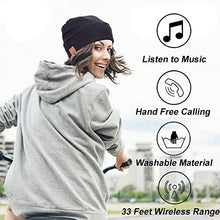Carica l'immagine nel visualizzatore di Gallery, Cappello Bluetooth, Idee Regalo Natale Berretto Invernali Uomo Donna - Berretto Bluetooth 5.0 Musica Cappello Migliori Regali Natale con Cuffie Stereo e Microfono Viva Voce,Ultra Morbidi Lavabili