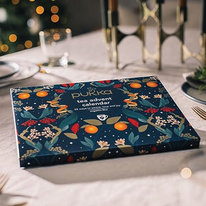 Pukka | Calendario dell'Avvento con tisane biologiche | 24 bustine | Ecologico | Senza cioccolato | Senza lattosio