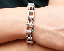 Carica l&#39;immagine nel visualizzatore di Gallery, Keybella Ampia Uomini Catena Pesante Ragazzi Motociclista Moto Copia Argento - Ilgrandebazar