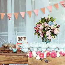 Carica l&#39;immagine nel visualizzatore di Gallery, Pink Blume 78pcs Bandierine Triangolari Bandiera di Pennant Oro Rosa