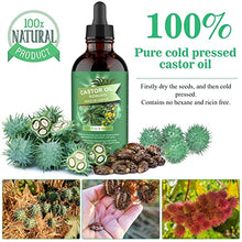 Carica l&#39;immagine nel visualizzatore di Gallery, Olio di Ricino Puro 100% - 118ml Castor Oil Spremuto a Freddo Stimola la Crescita dei Capelli, Ciglia e Sopracciglia, Cura della Barba, Unghie, Corpo e Viso - Bottiglia di Vetro con Pennelli e Pipetta