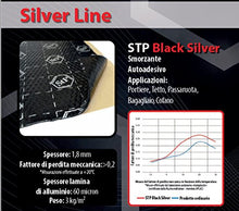 Carica l&#39;immagine nel visualizzatore di Gallery, STP Insonorizzante Black Silver 375 x 265 x 1,8 millimeter In Alubutyl 8...