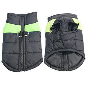 Idepet (TM) Cappottino invernale impermeabile, per cane/gatto taglia L, Green