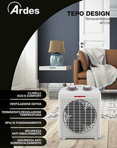 Ardes AR4F01N Termoventilatore TEPO DESIGN con 2 Potenze, Termostato... - Ilgrandebazar