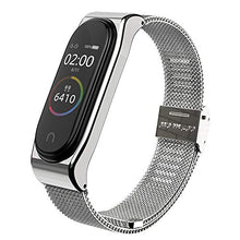 Carica l&#39;immagine nel visualizzatore di Gallery, AHANGA Cinturino per Mi Band 4 3 Bracciale Milanese Argento - Ilgrandebazar