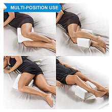 Carica l&#39;immagine nel visualizzatore di Gallery, Cuscino per ginocchia per dormire, Cuscini per gambe ortopedico con schiuma memory per traversine laterali, cuscino per supporto per ginocchio per sciatico gamba schiena alleviare il dolore bianco