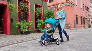 Kinderkraft Triciclo ASTON, Bicicletta, Passeggino con Maniglione, Grigio