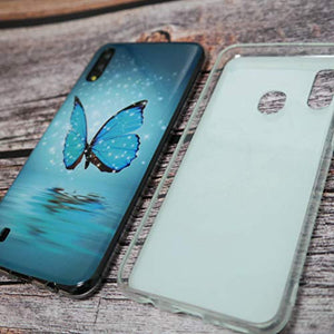 YiKaDa - Cover per Samsung Galaxy A10 + A10, Glitter Farfalle - Ilgrandebazar