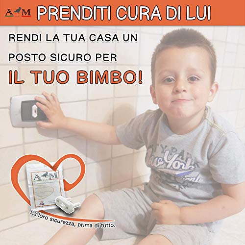 A&M Italia Copriprese per Bambini, 20 Copri Prese Elettriche in ABS –