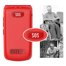 Carica l&#39;immagine nel visualizzatore di Gallery, Ushining Telefono Cellulare per anziani, con Rosso 2G - Ilgrandebazar