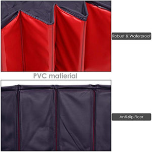 Femor Piscina per Cani, Gatti, Bagno 160x160x30cm, Rosso
