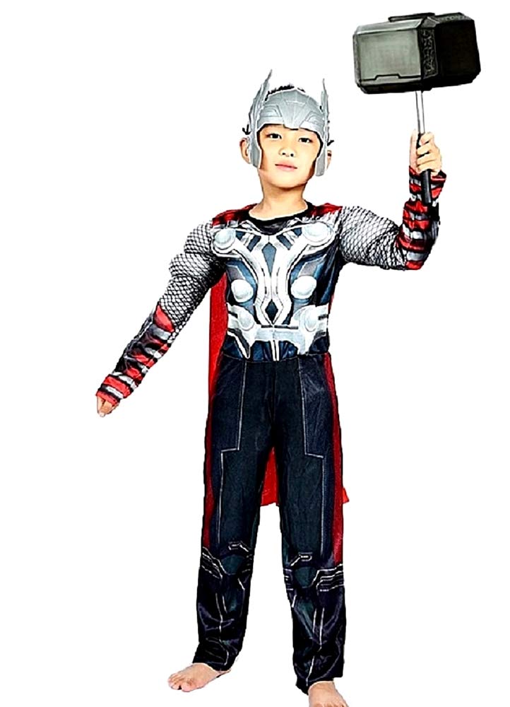 Costume Thor Busto Muscoloso Supereroe e Maschera Bambini . Ilgrandebazar