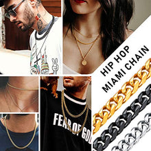 Carica l&#39;immagine nel visualizzatore di Gallery, FOCALOOK Collana da Uomo 3 6 9 12 mm Larghezza Catena Cubana Argento-12mm - Ilgrandebazar