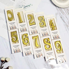 Carica l'immagine nel visualizzatore di Gallery, YFOX Candele per feste e compleanni 10 Numeri Candeline Golden