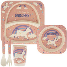 Carica l&#39;immagine nel visualizzatore di Gallery, Lesser &amp; Pavey LP42974 unicorno in bambù eco-friendly 5 pezzi Set da tavola,... - Ilgrandebazar