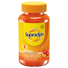 Carica l'immagine nel visualizzatore di Gallery, Supradyn Energy Multivitaminico Caramelle, Integratore Completo, con Vitamine A, B, C, D, E e Coenzima Q10, 70 Caramelle Gommose Multivitaminiche Gusto Ciliegia, Lampone e Arancia