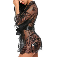 Carica l'immagine nel visualizzatore di Gallery, UMIPUBO Sleepwear Donne Sexy Lingerie Lace Mesh Babydoll Camicia da L, Nero - Ilgrandebazar