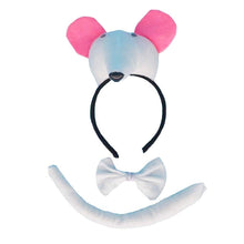 Carica l&#39;immagine nel visualizzatore di Gallery, Set Cerchietto Con Orecchie Coda E Papillon Da Lupo Per Bambini 6-10 Anni... - Ilgrandebazar